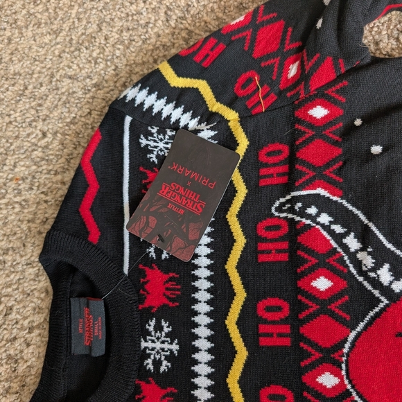 Hellfire Christmas Sweater Stranger Things New - Picture 2 of 7